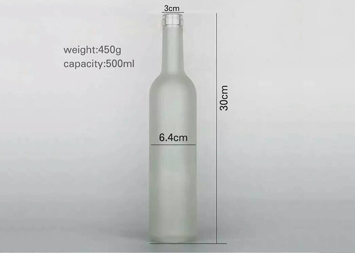 750ml Empty Glass Bottles Frosted Transparent Color Elegant Feature
