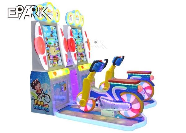 Amusement Coin Operated 32 Inch Video Game Simulator Bike Racing Kiddie Ride