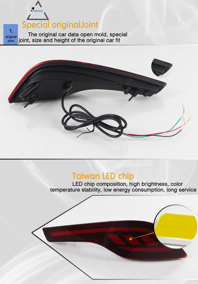 Multi Functional LED Rear Bumper Light Rear Fog Lamp 2pcs Honda Crv