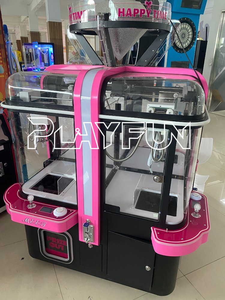 4 Players Bill Acceptor Full Metal Gift Toy Taxi Doll Catcher Black Claw Crane Game Prize Vending Machine for Sale