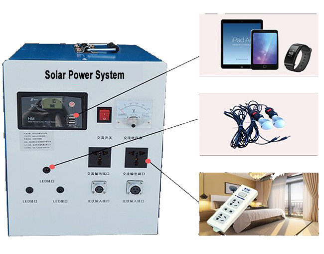 Household Appliances Solar Power PV System 1500w 100MAH Intelligent / Modular Desig