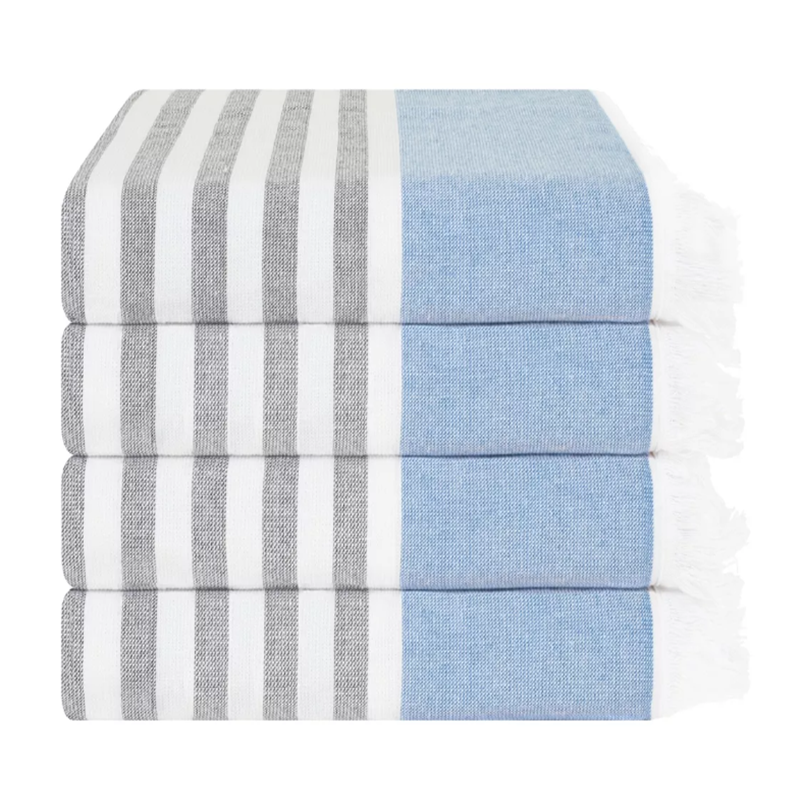  Extra Large Peshtemal Beach Towel with Reinforced Fringe and Compact Foldability for Shared Comfort Manufactures