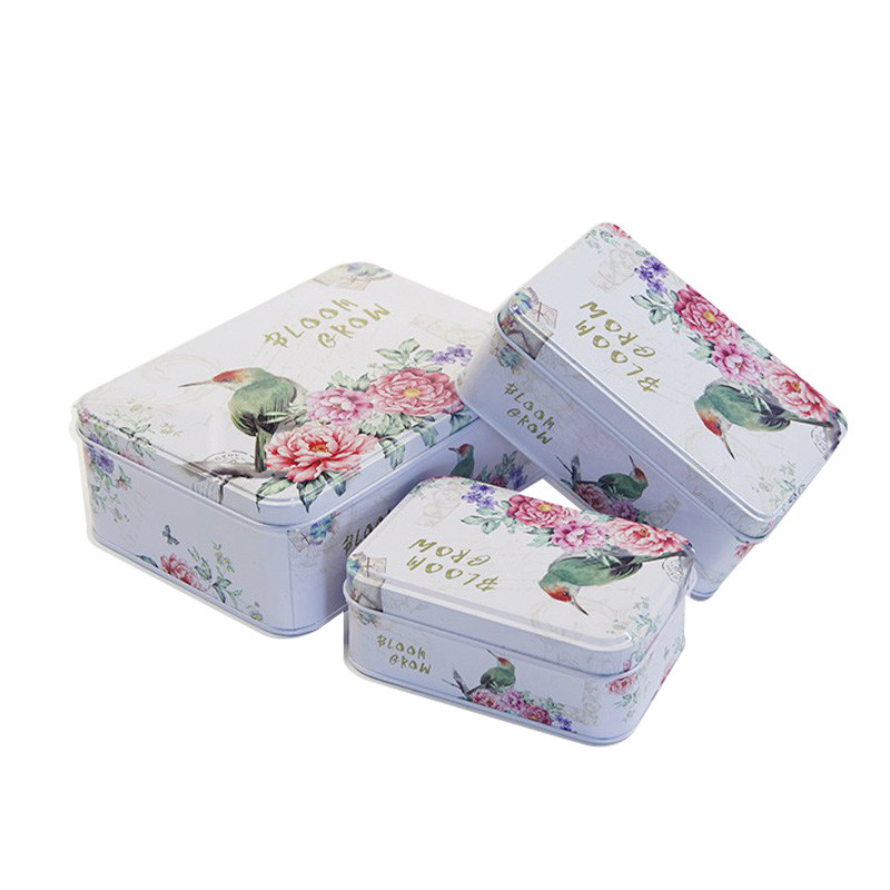 Tinplate Rectangular Empty Cosmetic Can 150ml 250ml Black Gift Tin Box