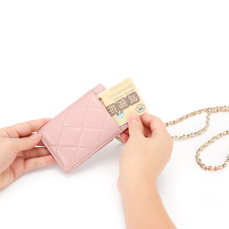 High Qualtiy GENUINE LEATHER ID Card Holder Badge Strap for Women Dropship
