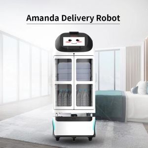 Humanoid AI Remote Control Robot Delivery Food Gym Library Room