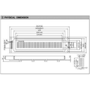 Big Size 1601 16*1 Character LCD Module With Backlight PCB Industrial Display