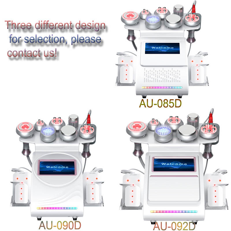 80KHz Cavitation Body Slimming Machine Eye Skin Smoothing Fading Black Circle Solution With 8 Laser Pads