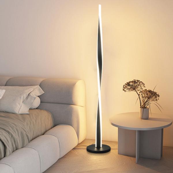Contemporary Retro Modern Minimalist Acrylic LED Light Stand Standing Sofa Side