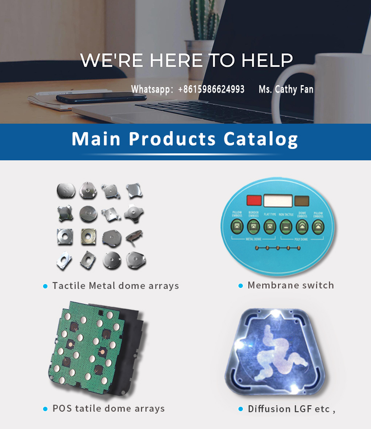 Waterproof Metal Dome Arrays Stainless Steel 0.15mm Thickness For Device Keypads