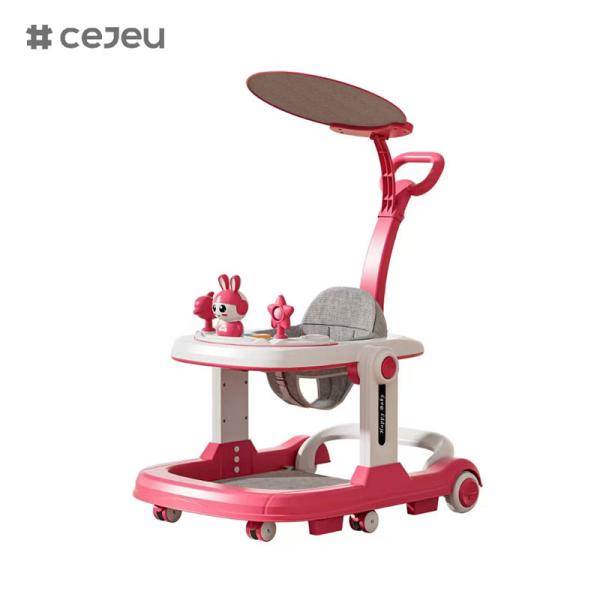 QRBB-869A,baby walker,2 in 1 3 Height adjuster Wheel*6 Brake/Music/Toys Safety