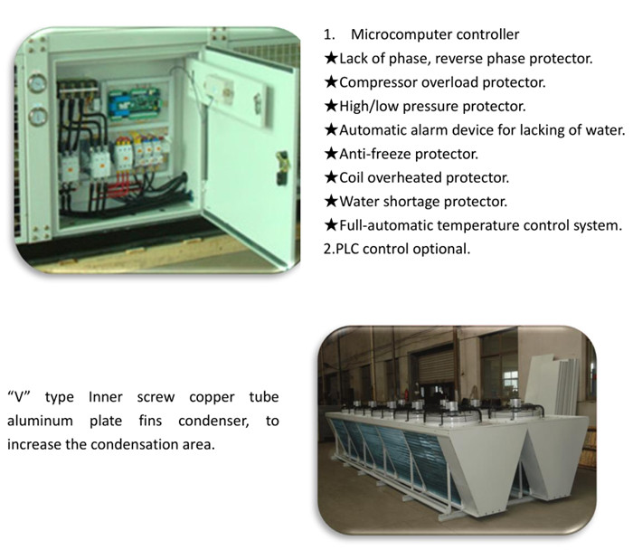 25Ton Industrial R407c/R134a Air Cooled Screw Water Chiller