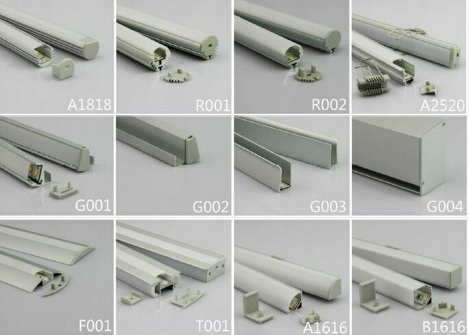 Corner LED aluminum extrusion profile 1/2/3 meter length U type Corner aluminum led profile made from shenzhen