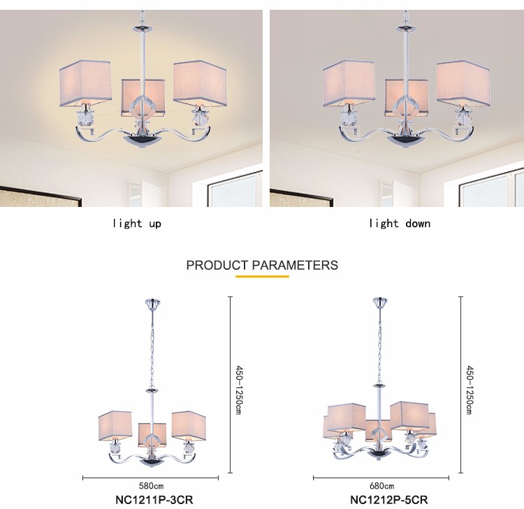 Medieval chandelier With Lamshade for indoor home lighting Fixtures (WH-MI-24)