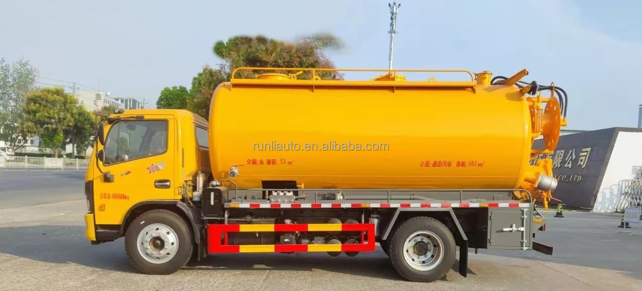 China Factory Price DFAC DongFeng 1000L to 20000L Vacuum Suction Machine Truck Septic Tank Truck Sewage Fecal Suction Truck