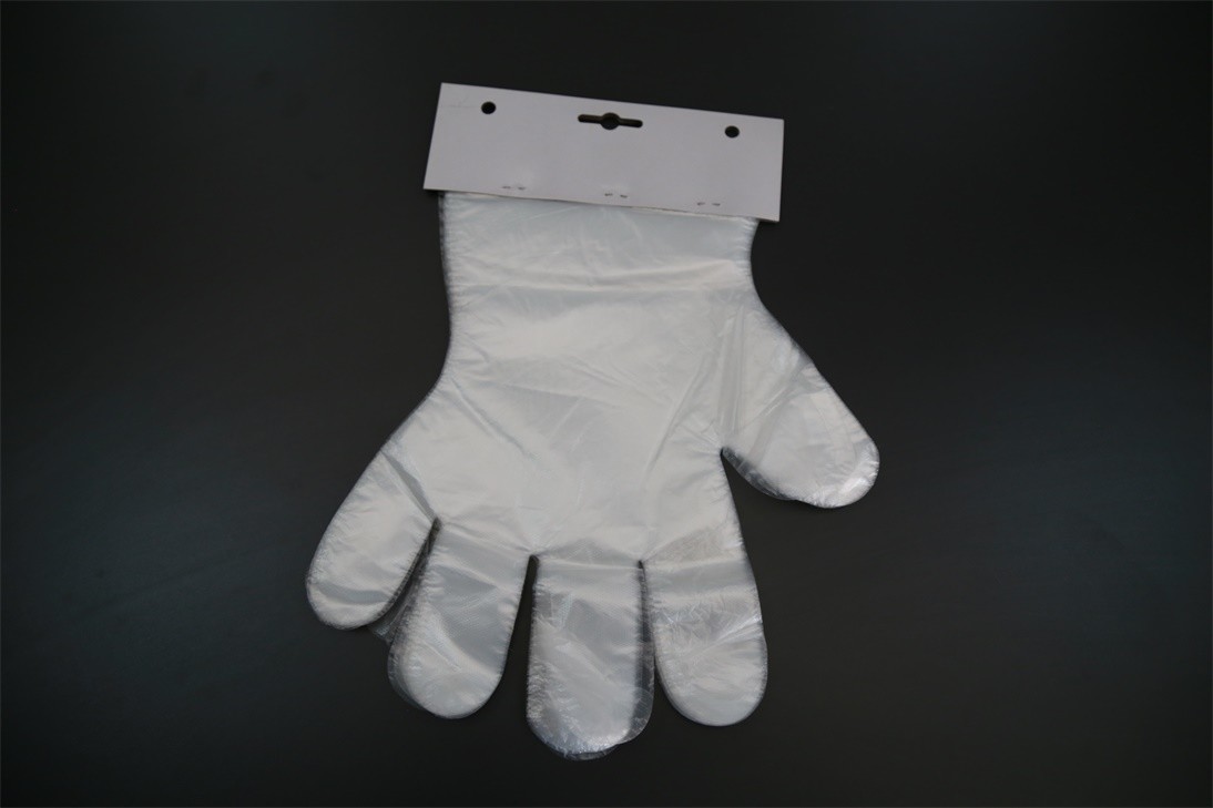 Transparent Disposable PE Gloves Food Grade Embossed / Smooth Surface