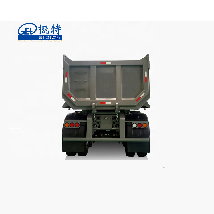 7.2 / 8.2 / 9.6 / 10.5 m Carbon Steel Chassis Tipper Semi Trailer for Building Materials Transport