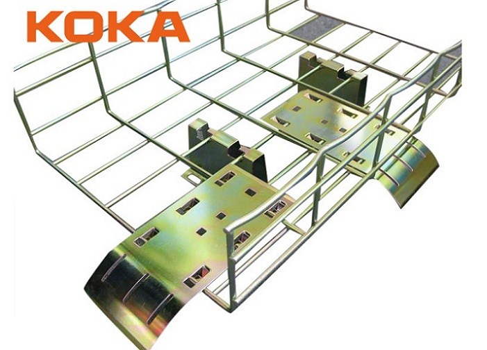 SS316L 2.4m Wire Mesh Cable Tray Grid Stainless Steel Wire Basket Tray