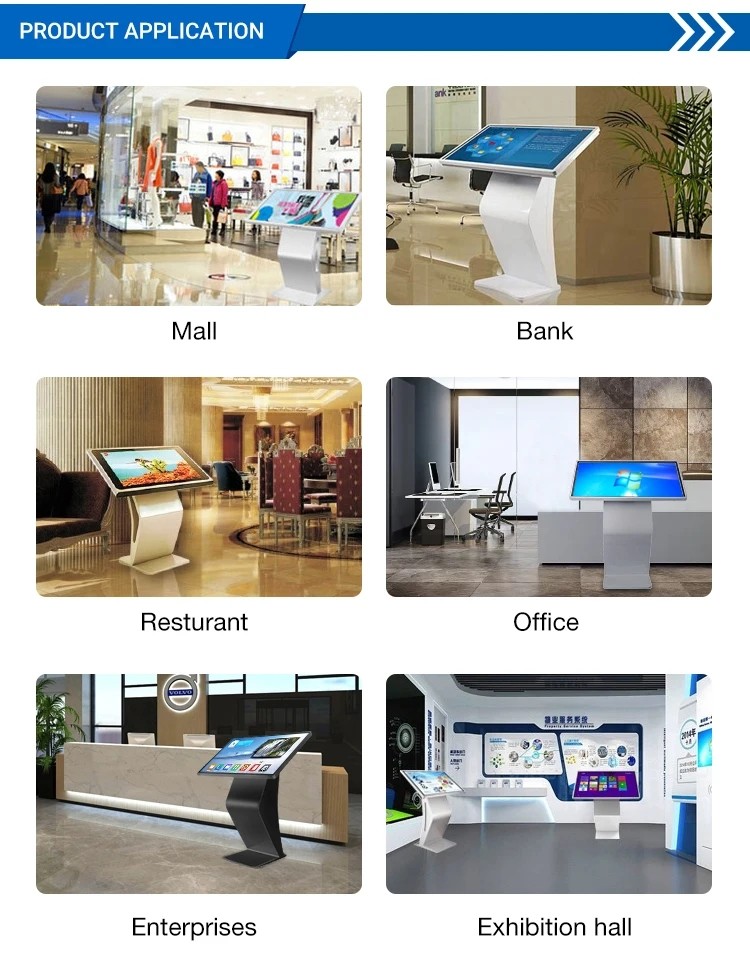 Horizontal Multimedia Display Terminal Interactive Self Service Kiosk 49 Inch