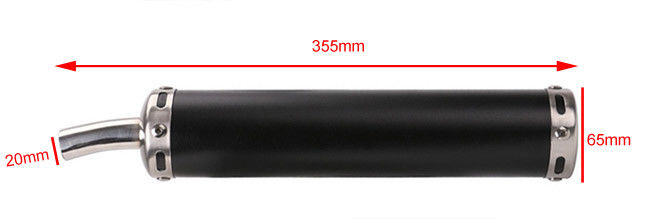 Pipes 20mm Motorcycle Exhaust Muffler Slip On Stainless Steel Street Motocross Silencer