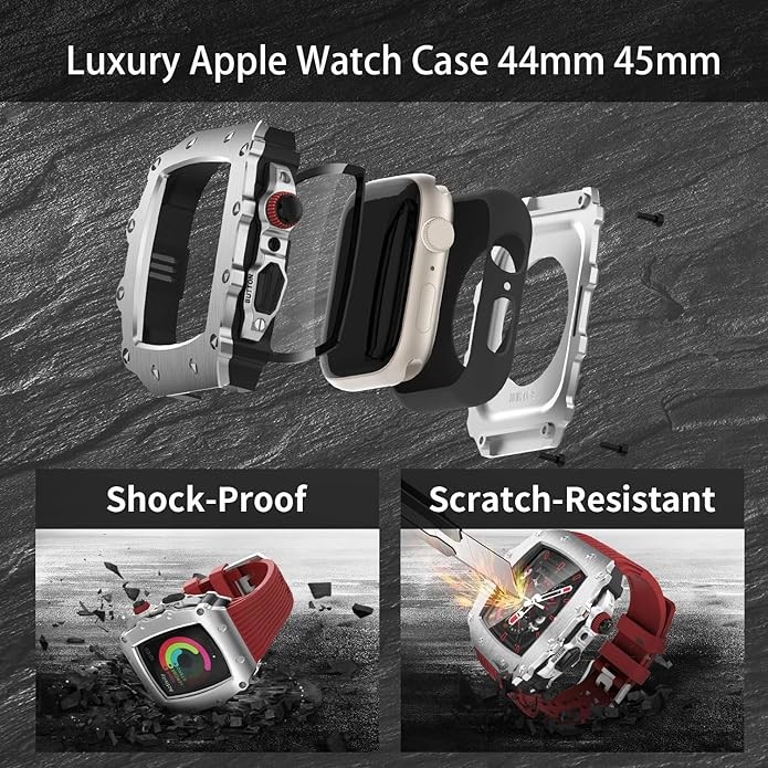 Water Resistance 30 Meters Luxury Apple Watch Case Scratch Resistant