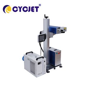 Large Screen CYCJET Green Laser Marking Machine 5W Flying Coding