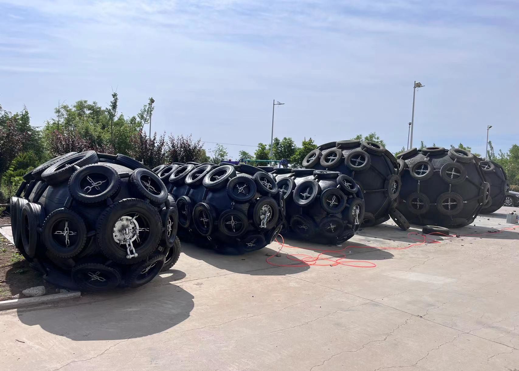 Marine Ship Protection Chain And Tire Net Yokohama Fender