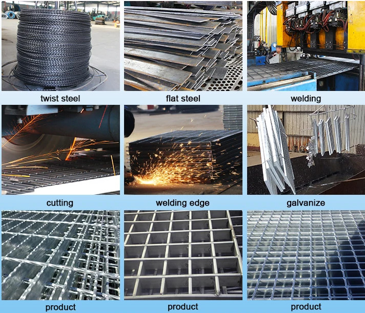 30x100mm Floor Steel Grating Steel Driveway Grates Custom Stainless Steel Grill Grates