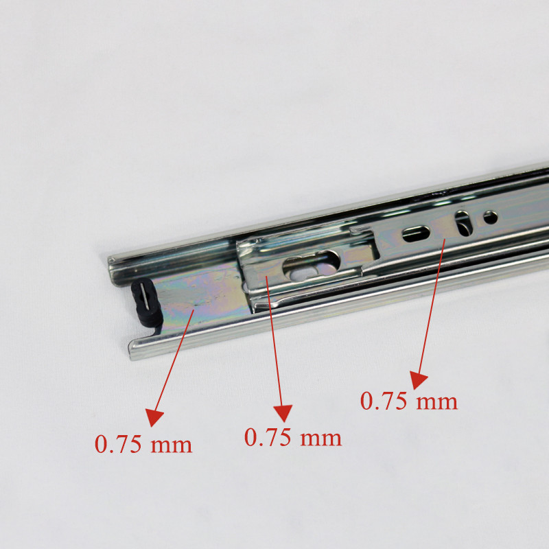 40mm Stainless Steel Plated Ball Bearing Drawer Slides