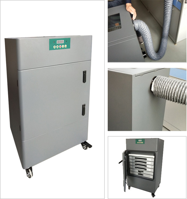 AC110V / 220V Laser Cutter Fume Extractor , Laser Engraver Fume Extractor