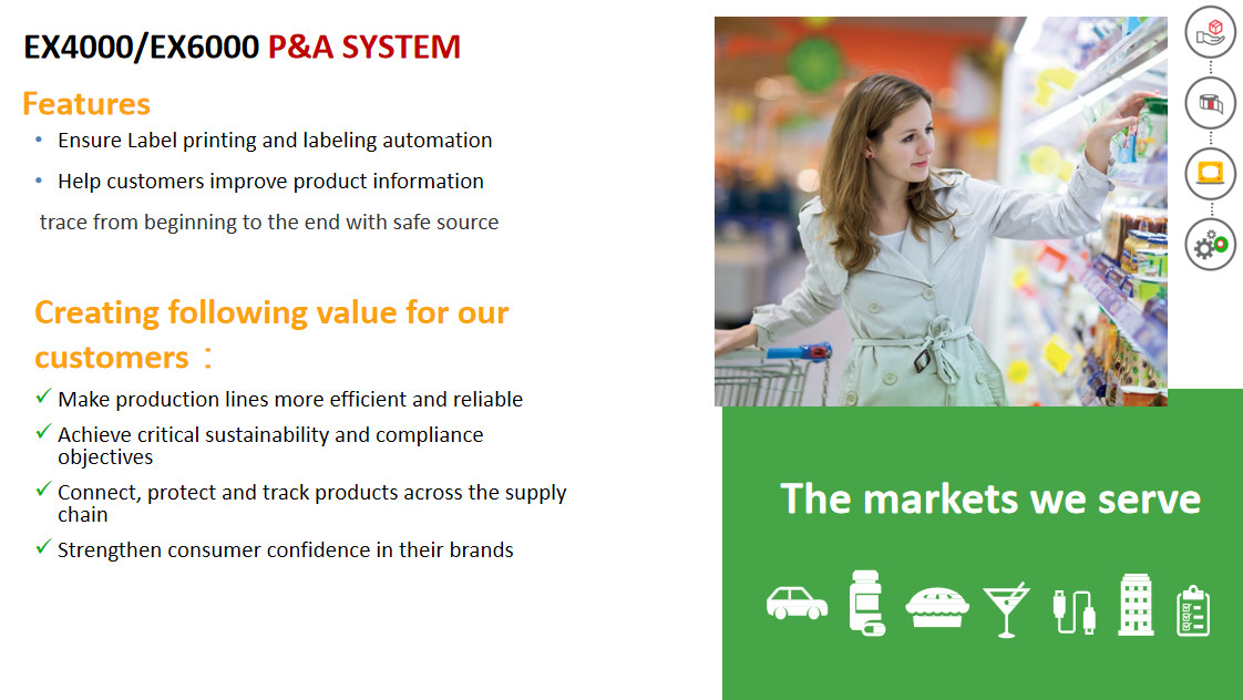 Automatic Piezo High Resolution Inkjet Printer Case Labeling System For Packaging Lines