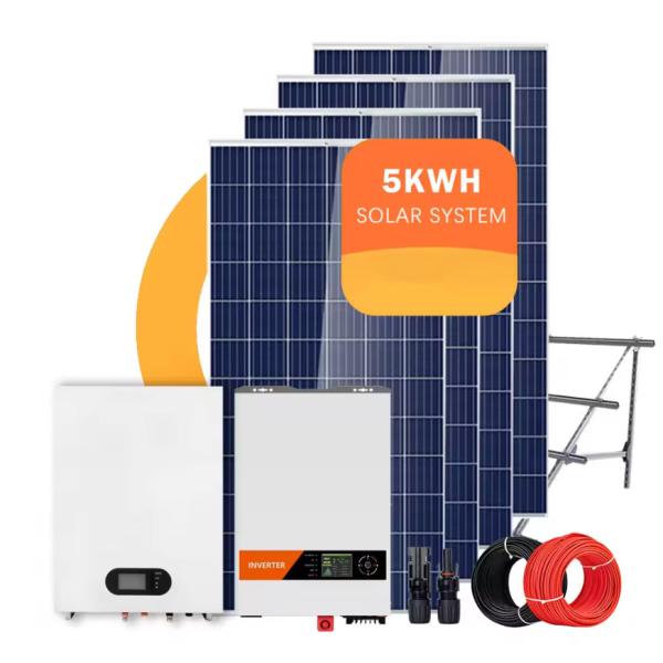 Hybrid Solar Panels Lithium Battery Complete Household System Power Backup
