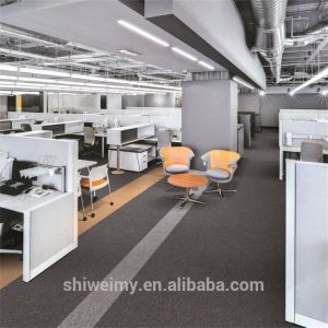 100% Invista nylon material pure color loop pile carpet tiles for office