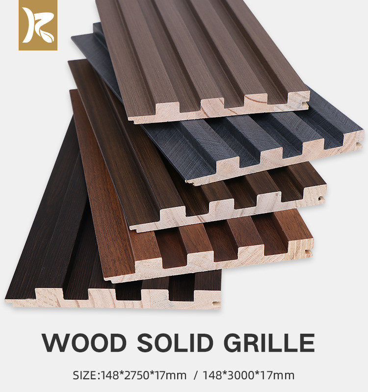 Environmental Protection Wall Panel Wood Grille Groove Solid Wood Wall Panel