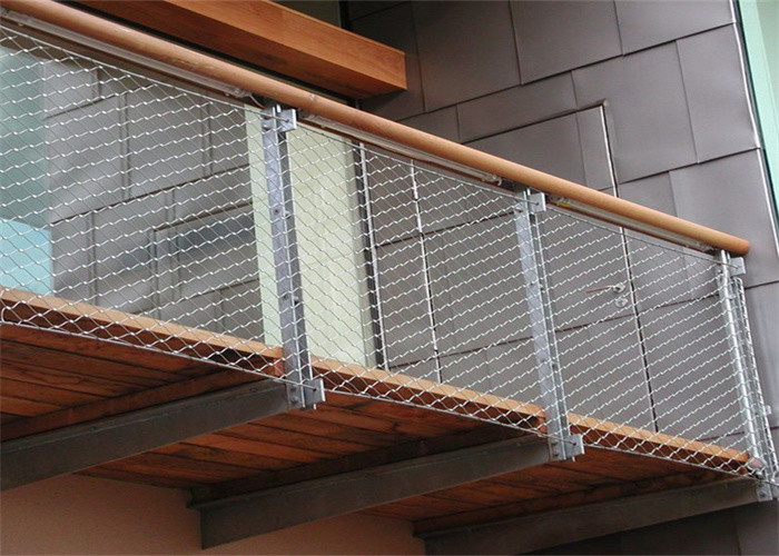 60*105mm Flexible Stainless Steel Cable Mesh Ss Rope Mesh Heat Resisting