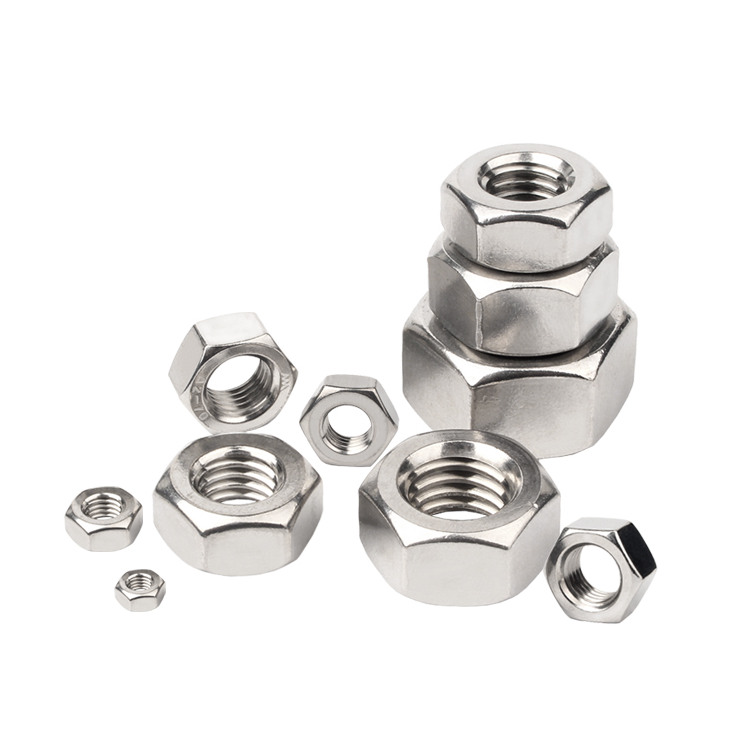 ISO Certified Heavy Industry M6-M24 SS304 Hex Nuts for Imperial Measurement System