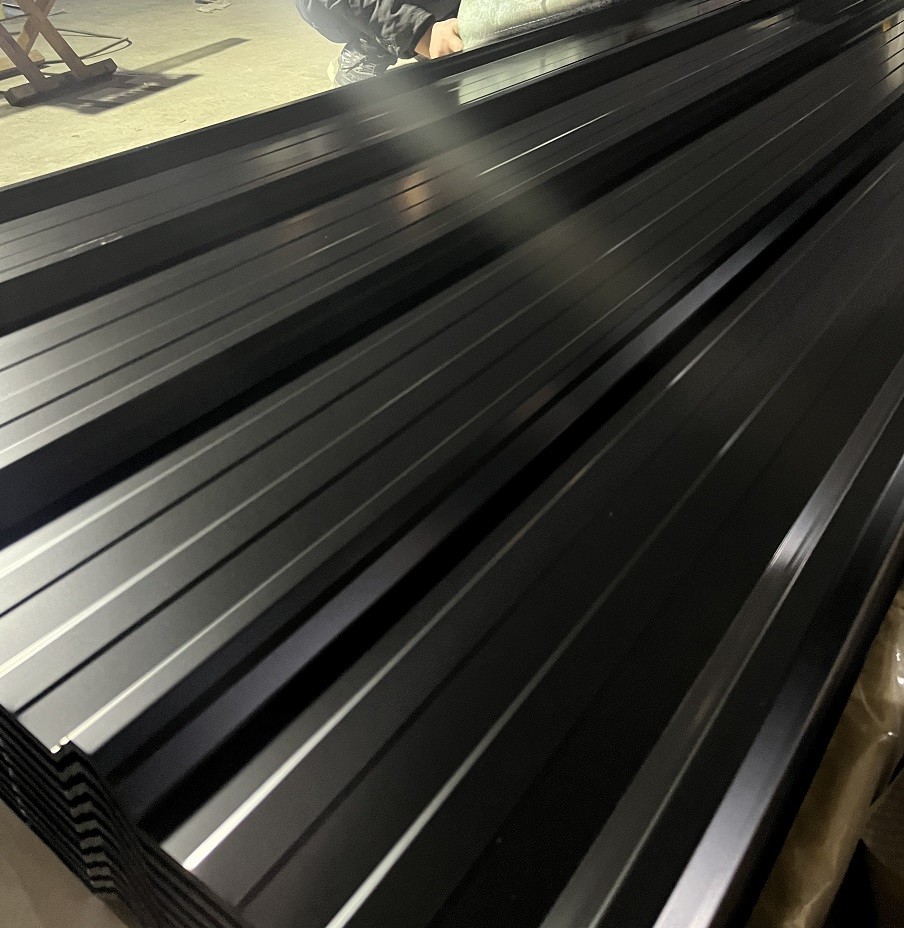 RAL9004 Single Black PPGL Metal Corrugated Trapezoidal Steel Roofing Corrugated Cladding Panels
