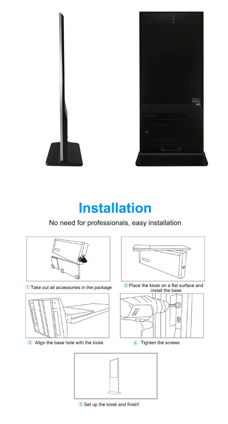 Waterproof High Definition Outdoor Signage Display Android Exhibition Floor Standing