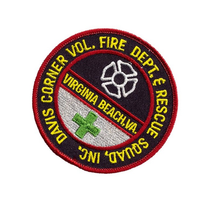 ODM Felt Fabric 100mm Fire Department Patches with Cut Border