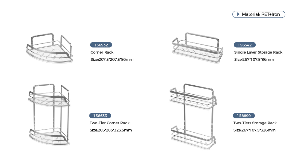 Stylish Bathroom Organizer Suction Cup Iron Wire Rack Stainless Steel No Drilling Wall Mounted Shower Caddy