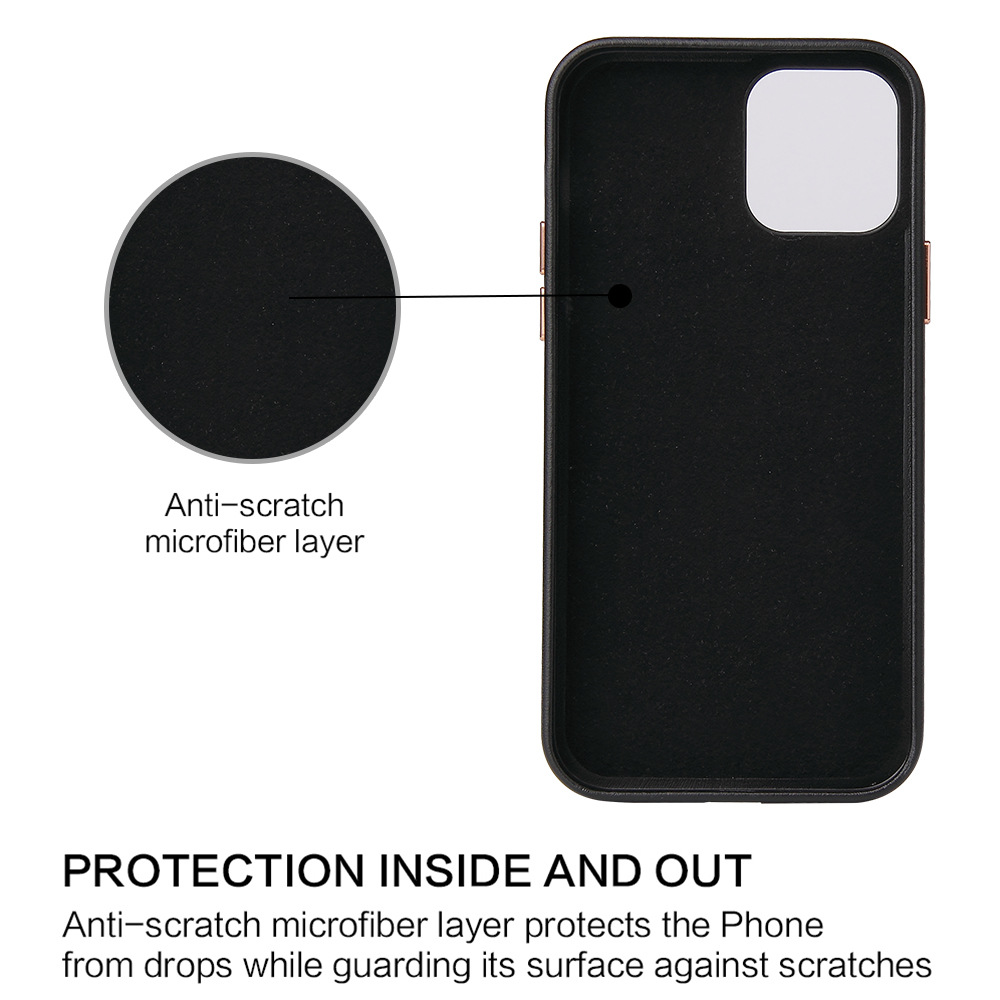 Sports Design Style Leather Case for iPhone 13 Pro Max Customized Logo Gold Ring