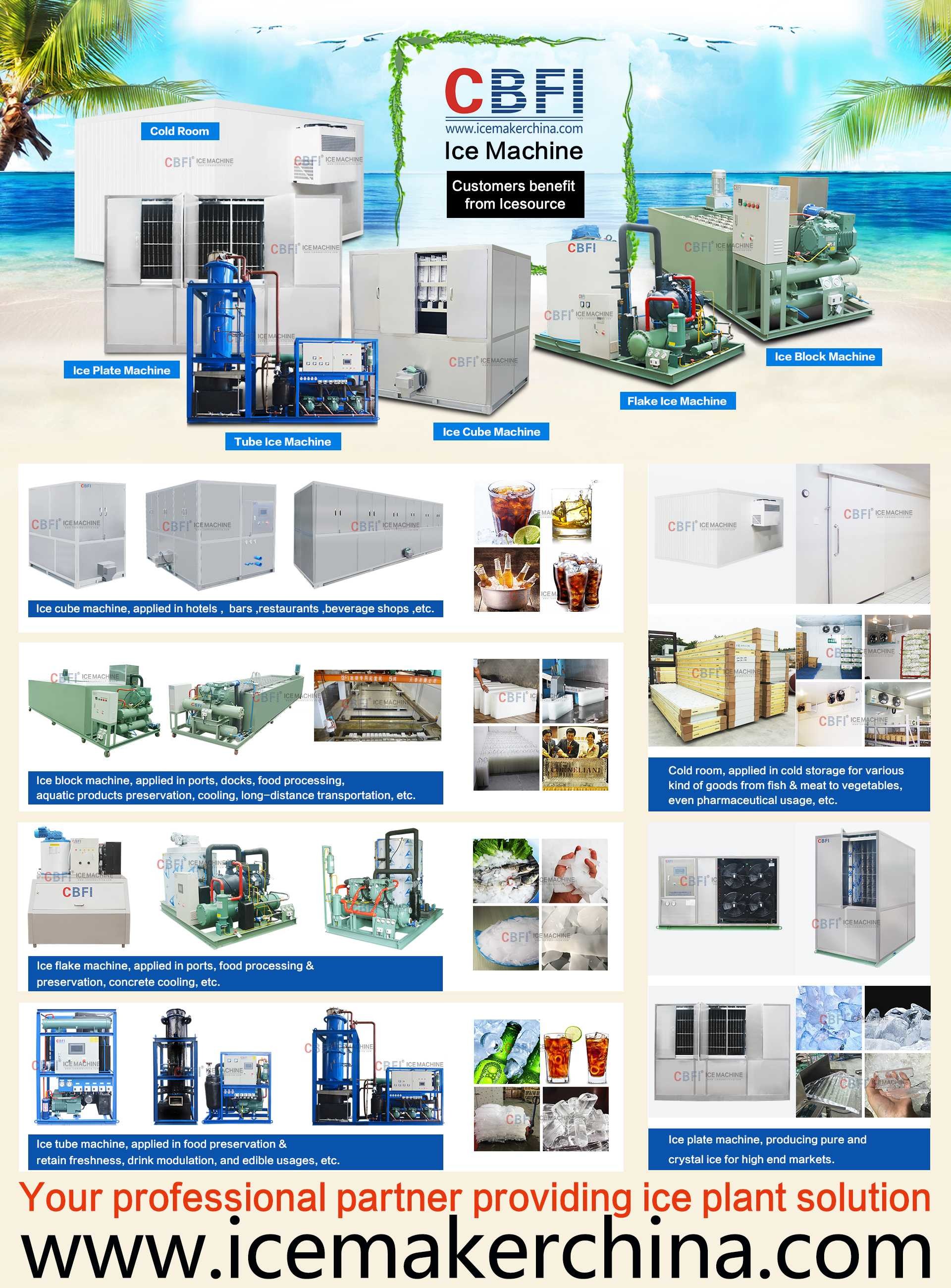 1000kg Air Cooled Ice Cube Machine With Germany / R507 Refrigerant