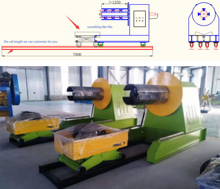 X table hydraulic decoiler