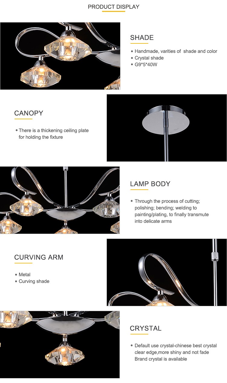 Modern exclusive G9 chandeliers for indoor house lighting (WH-MI-27)