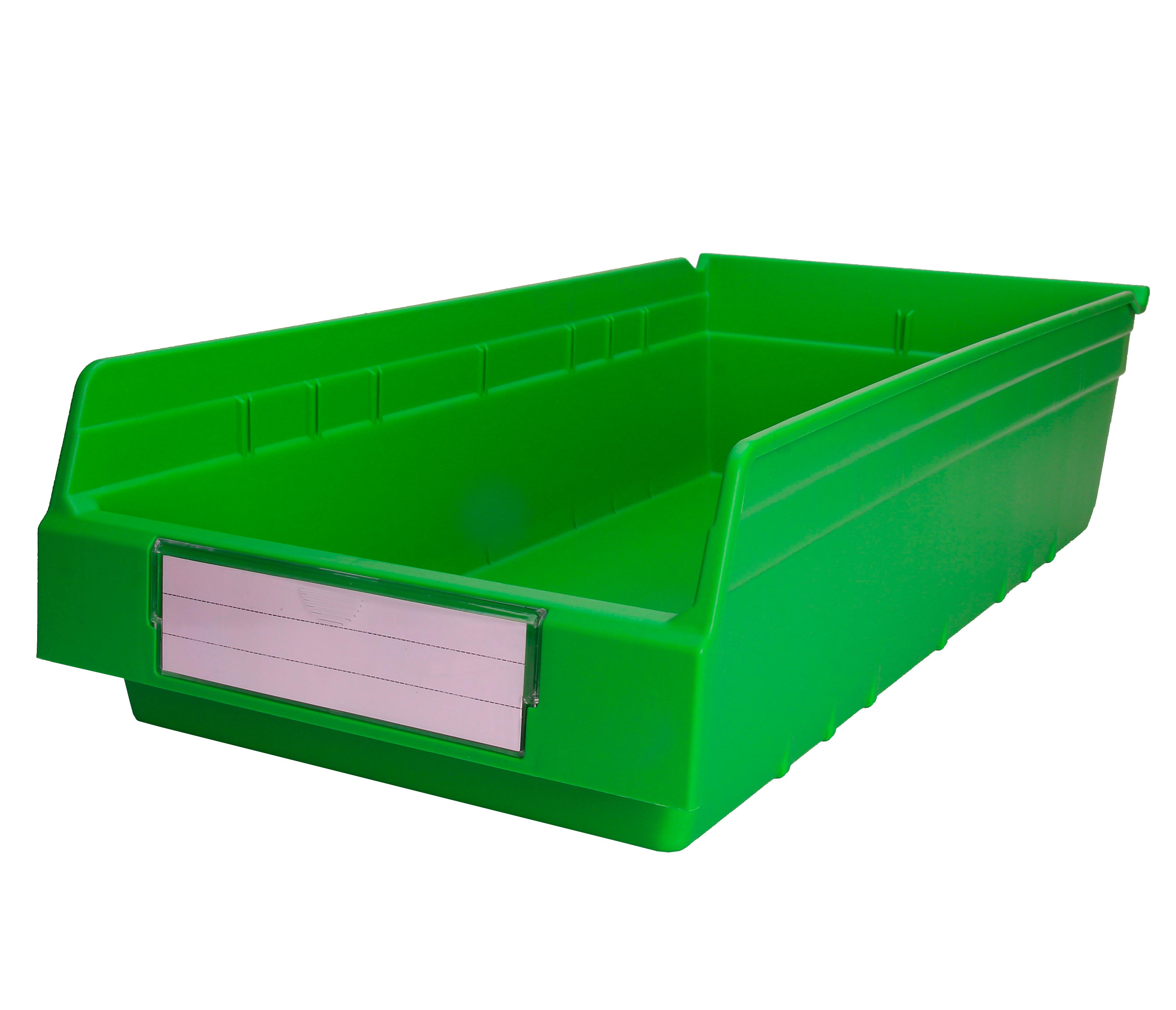 Warehouse Industrial Plastic Shelf Bin with Dividers Drug Storage Nesting Plastic Bin