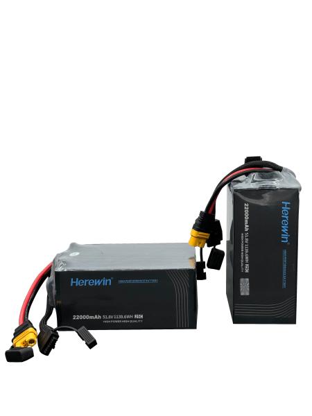 Herewin 14S 51.8V 22000mAh LiPo Uav Drone Battery Pouch Pack 25C Battery For