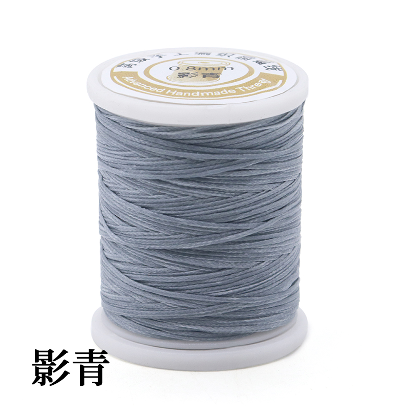 Polyester/ Waxed Material Hand Stitched Leather Thread 0.8mm Flat Wax Thread 50m