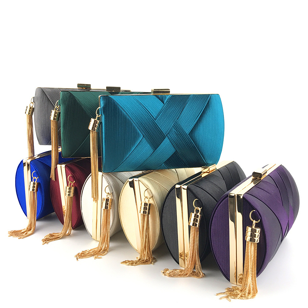 Women's Luxury Tassel Envelope Satchels for Evening Events Bridal Ladies Party Purse