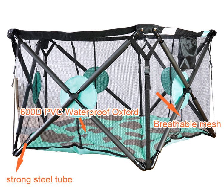 Waterproof BSCI Portable Dog Exercise Pen 600D PVC Playpen