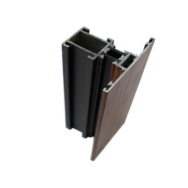 Wood Finish Aluminium Alloy Profile , Extruded Aluminum Profiles For Windows / Door