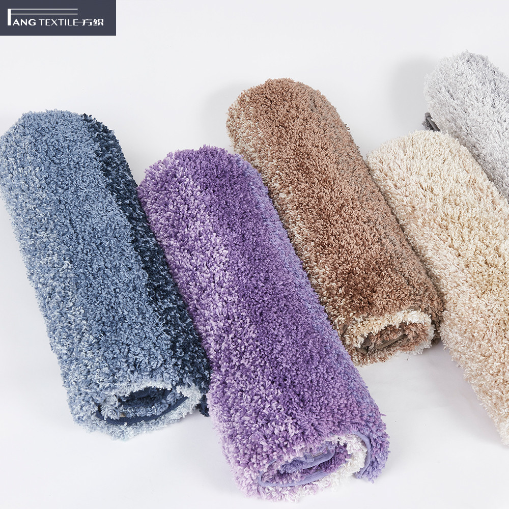 Non Slip Faux Wool Fluffy Water Absorbent Tufted Bath Mat